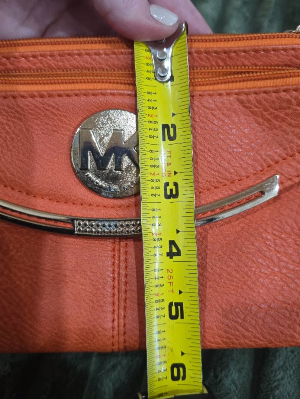Michael Kors Vibrant Orange Crossbody, Clutch Handle, Three Pockets - Picture 11 of 11